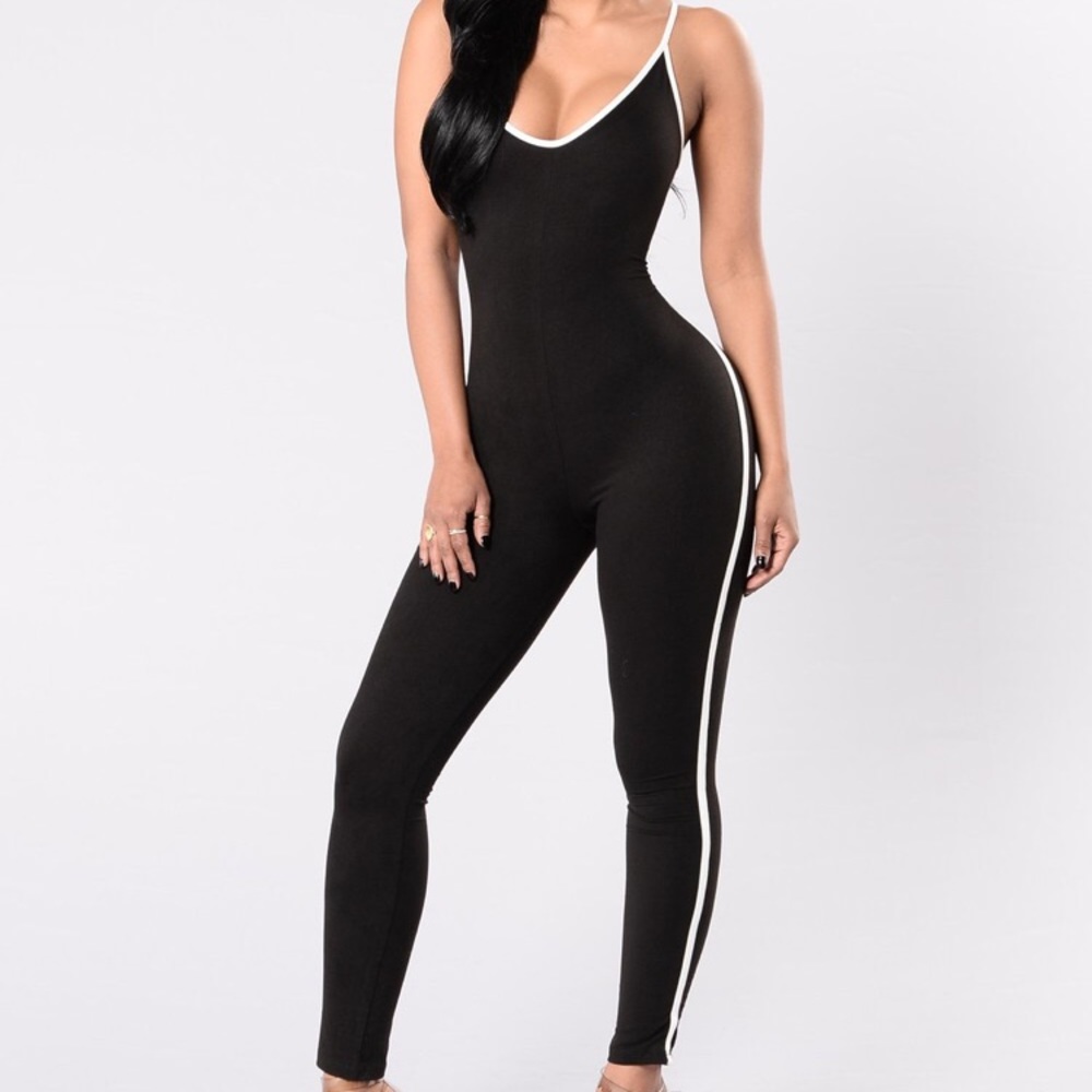 Side Stripe fashion nova Jumpsuit